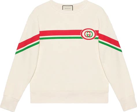 gucci green red striped sweater|Gucci lamb print sweater.